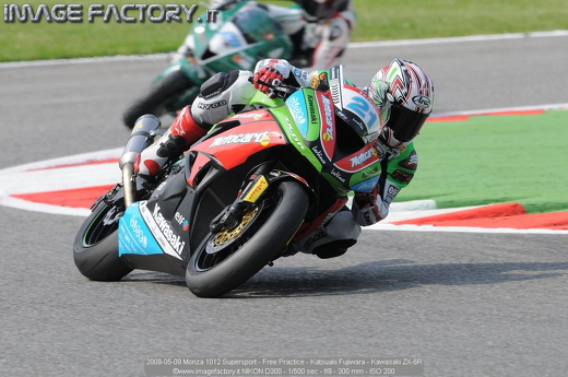 2009-05-09 Monza 1012 Supersport - Free Practice - Katsuaki Fujiwara - Kawasaki ZX-6R